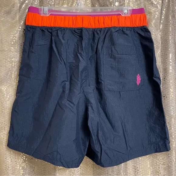 Free People FP Movement Sun Daze Board Shorts Navy Combo Colorblock S NWOT